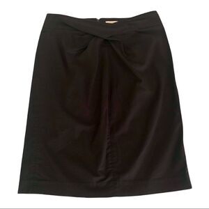 MICHAEL by Michael Kors Black Pencil Skirt Gathered at Waist